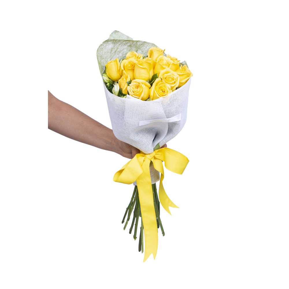 Ramo 12 Rosas Amarillas – Floreria las Margaritas