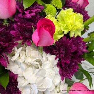 Elegancia Blanca - Floreria Las Margaritas. 10 Mayo. Dia de las Madres. Flores. GDL. Guadalajara. Flores. Rosas. Perritos. Hortencia. Arreglo floral